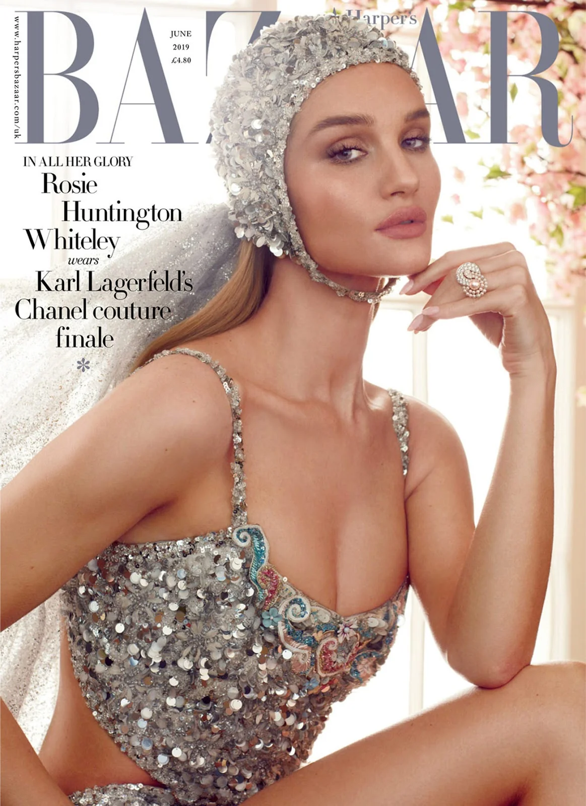 Rosie Huntington-Whiteley Covers Harper's Bazaar UK June 2019 By